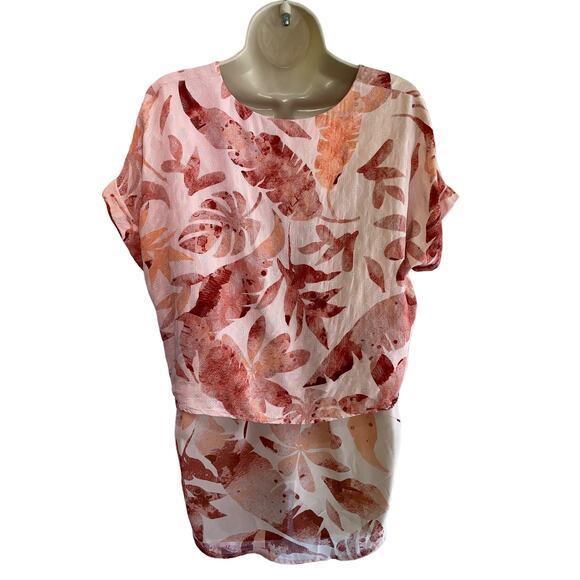 Buckle Black Ladies Small, Pink/Coral, Linen Texture/Chiffon Lined and Hem - Picture 2 of 3